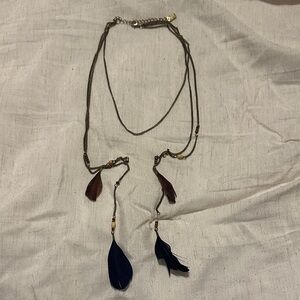 American Eagle Feather Pendant Necklace